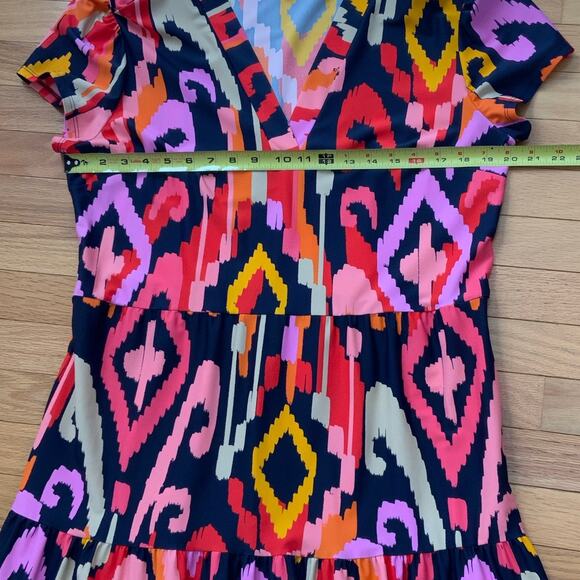 Jude Connally Libby Tiered High Stretch V Neck Dress NWOT size XL - Picture 6 of 7